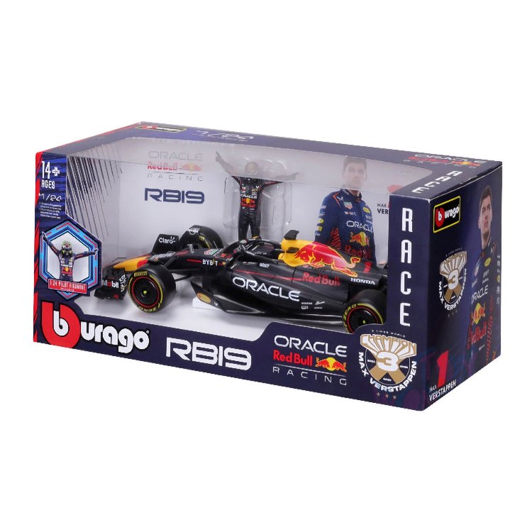 1:24 Redbull Oracle RB19 Max Verstappen 2023 Dünya Şampiyonu Figürlü Model