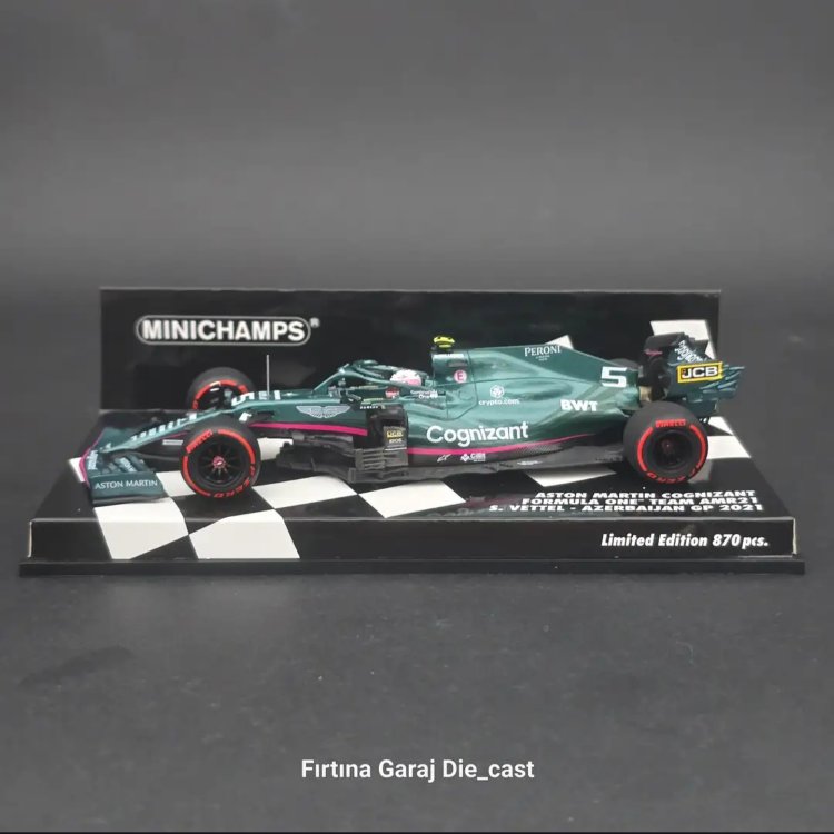 1:43 Minichamps Aston Martin AMR21 Sebastian Vettel 2021