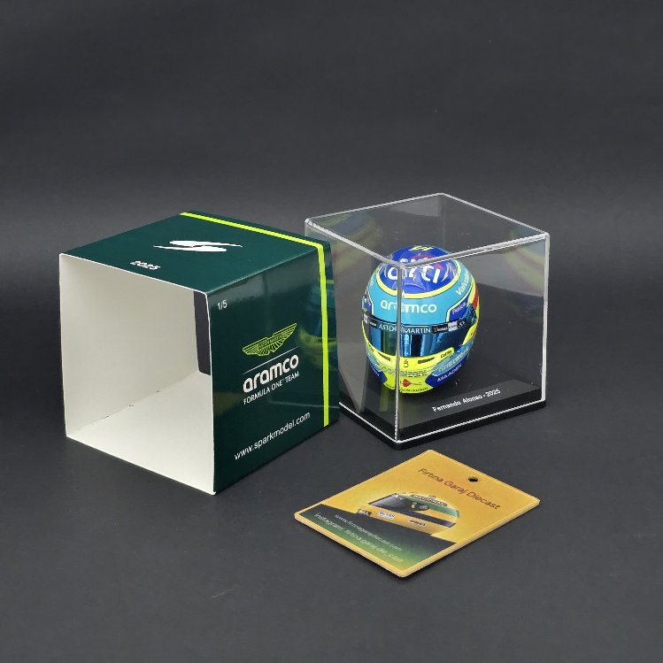 1:5 Fernando Alonso Aston Martin 2025 Kask Figürü 