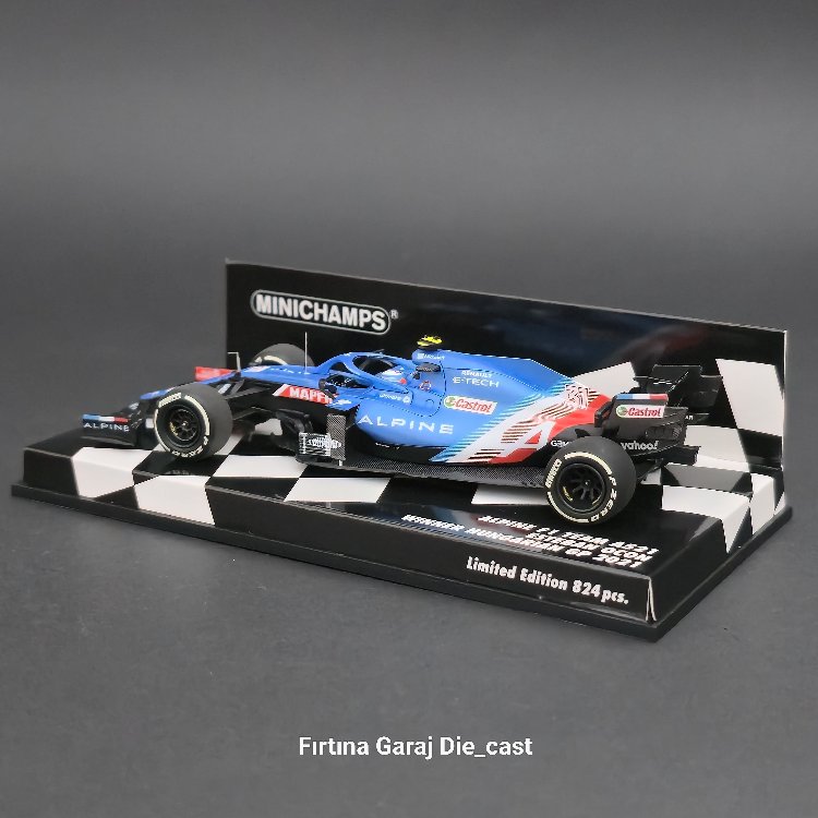 1:43 Alpine F1 A521 Ocon 2021 Macaristan GP Kazanan