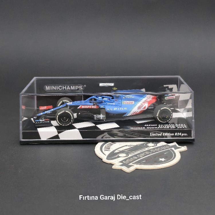 1:43 Alpine F1 A521 Ocon 2021 Macaristan GP Kazanan