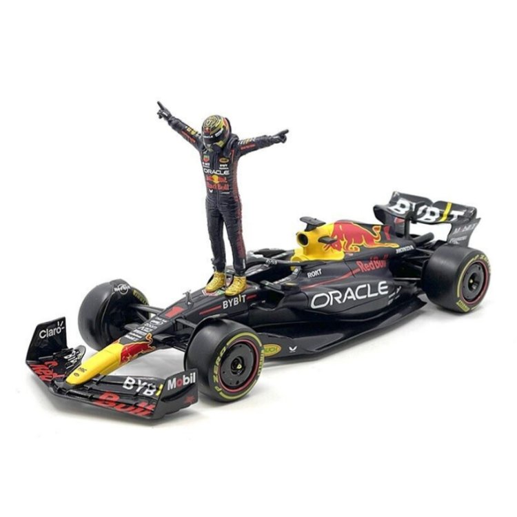 1:24 Redbull Oracle RB19 Max Verstappen 2023 Dünya Şampiyonu Figürlü Model
