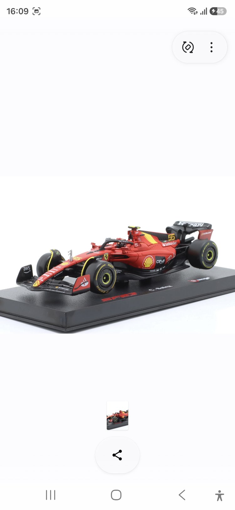 1:43 Ferrari SF23 Carlos SAINZ 2023 Monza GP 