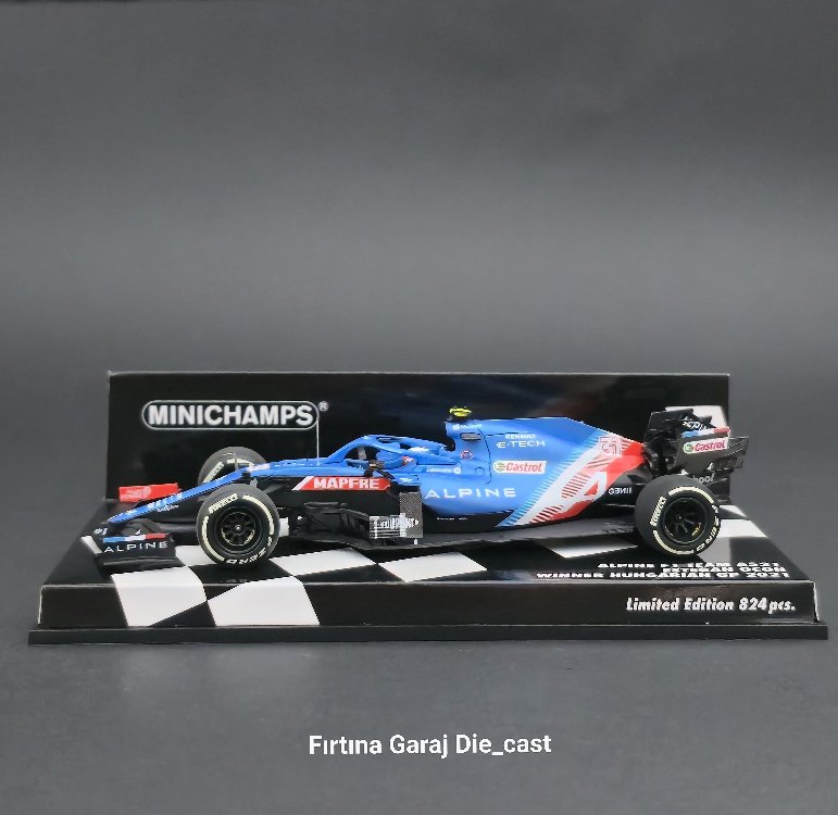 1:43 Alpine F1 A521 Ocon 2021 Macaristan GP Kazanan