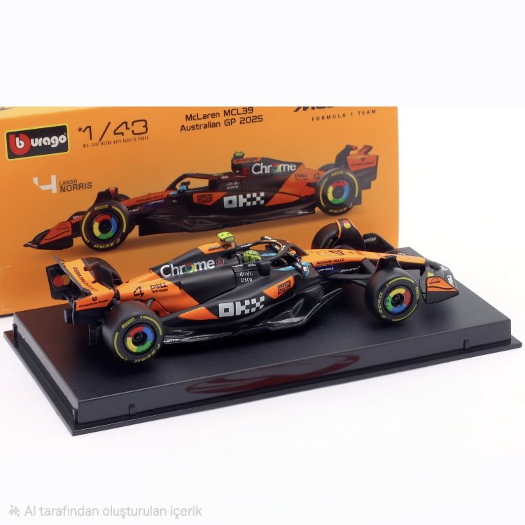 1:43 Mclaren MCL39 Lando Norris 2025 Formula1 Dünya Şampiyonu 