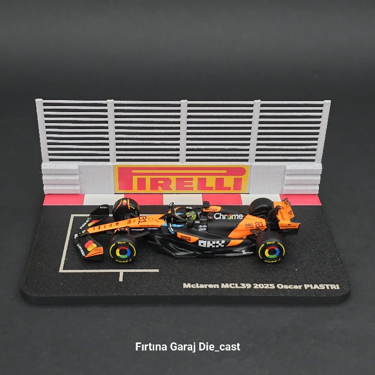 1:43 Oscar Piastri 2025 Grid Diziliş Dioraması Pilotlu Model 