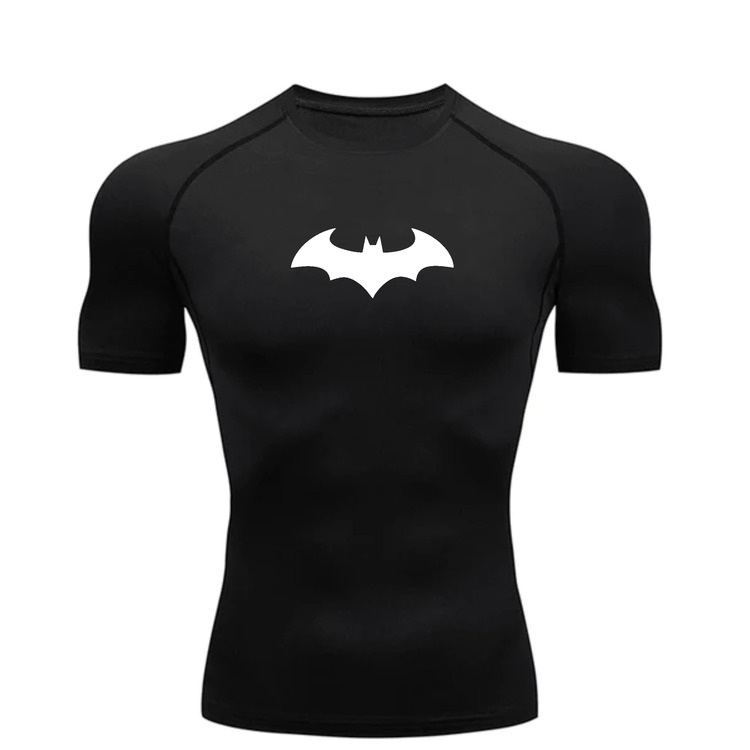 Batman Siyah Kısa Kollu Compression T-Shirt