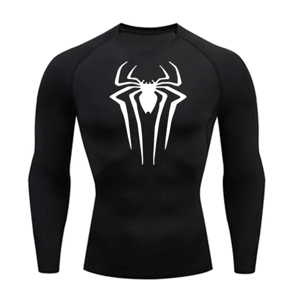 Spider-Man Siyah Uzun Kollu Compression T-Shirt