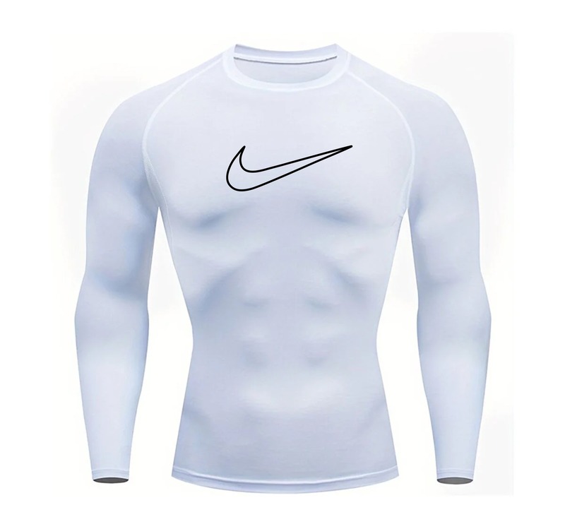 Nike v2 Beyaz Uzun Kollu Compression T-Shirt