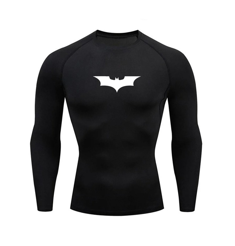 Batman v2 Siyah Uzun Kollu Compression T-Shirt