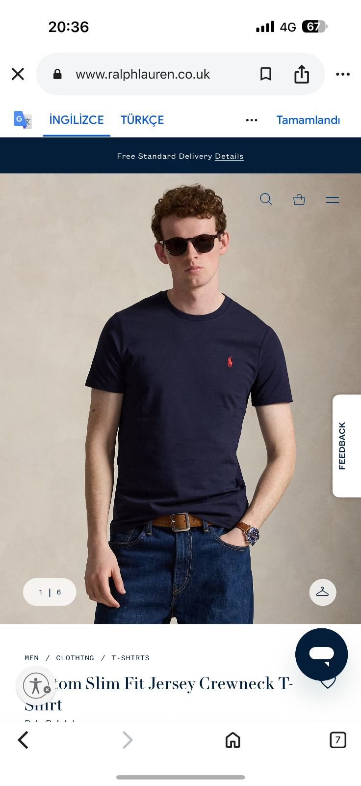 RLP Premium T Shirt (Slim-Fit Lacivert)