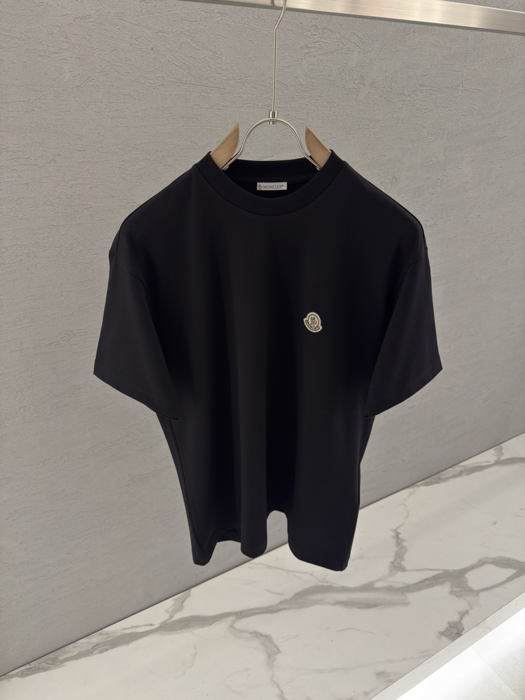 MONCLER İthal T Shirt (Özel Kumaş-Siyah)