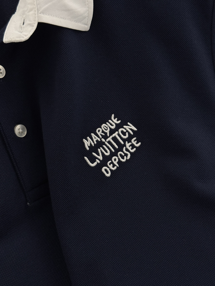 LOUIS VUITTON Premium Polo Yaka (Lacivert)
