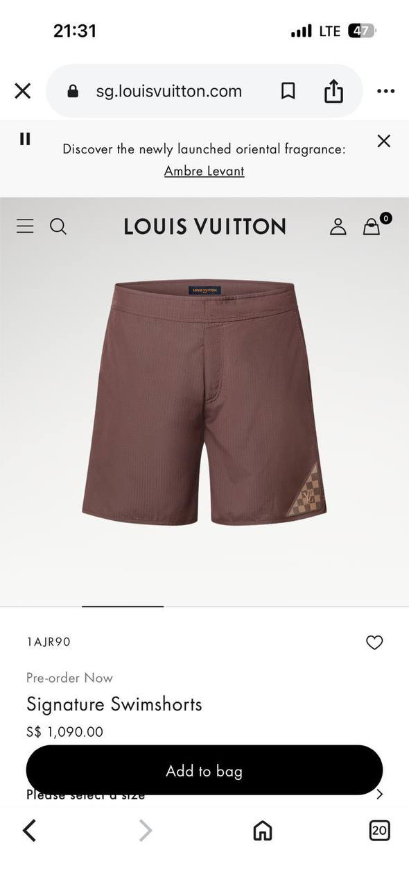 LOUIS VUITTON İthal Deniz Şort 