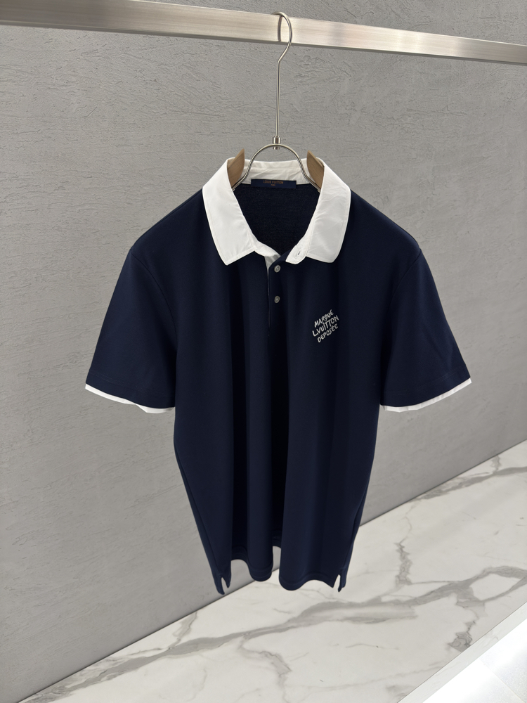 LOUIS VUITTON Premium Polo Yaka (Lacivert)