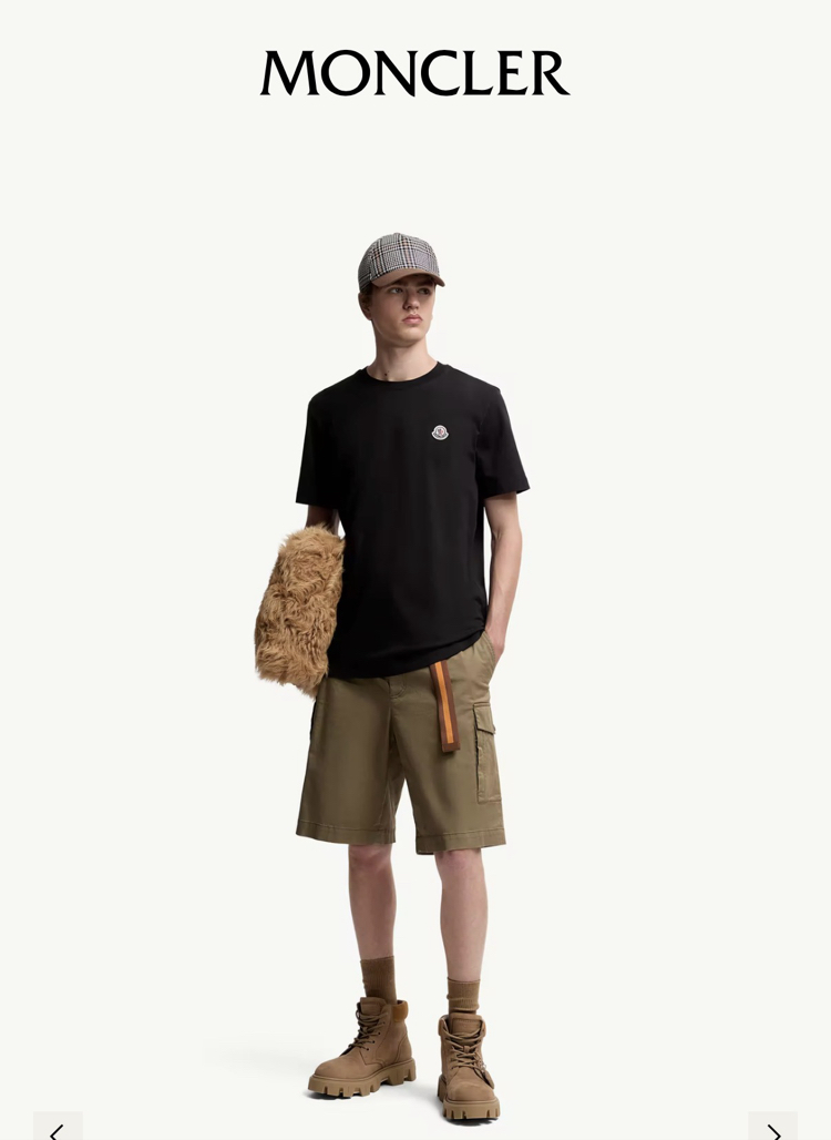 MONCLER İthal T Shirt (Özel Kumaş-Siyah)