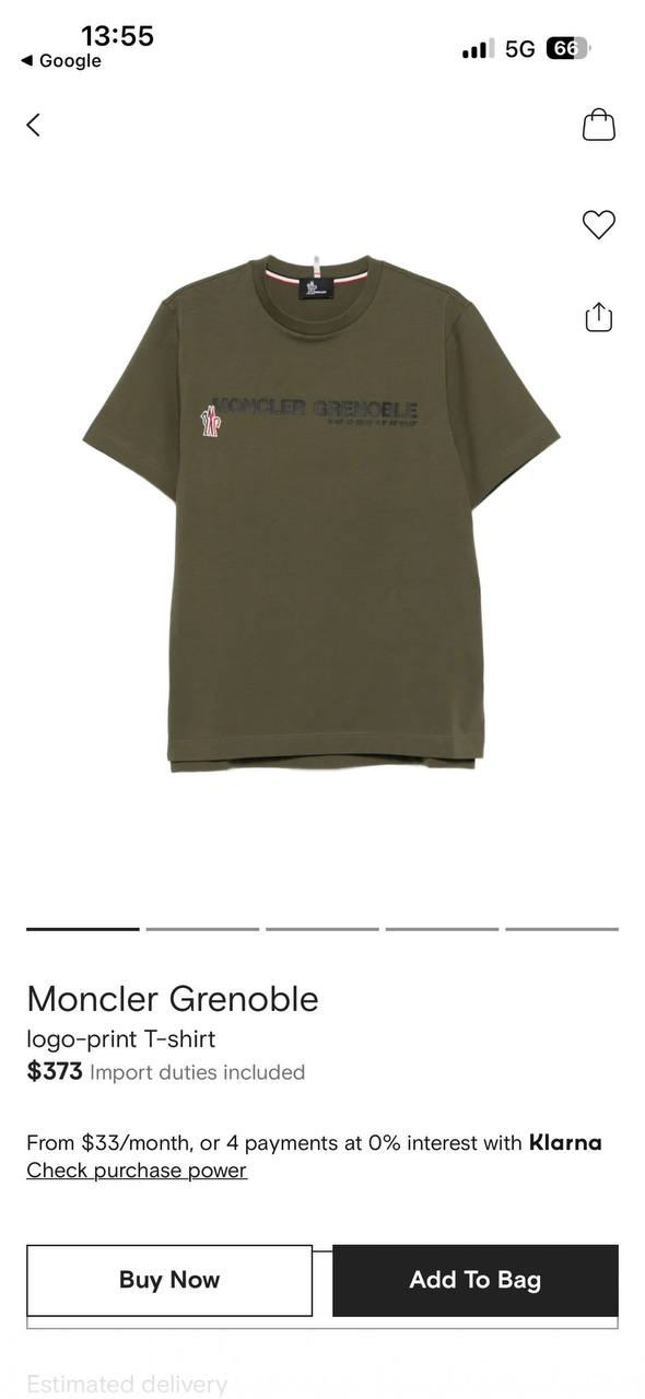 MONCLER İthal T Shirt (Özel Kumaş)