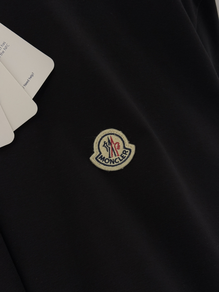 MONCLER İthal T Shirt (Özel Kumaş-Siyah)