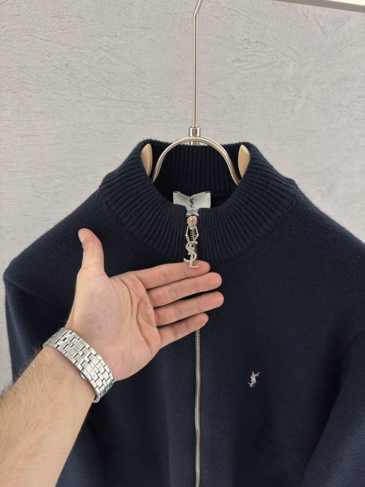 SAINT LAURENT İthal Full Zip (Lacivert)