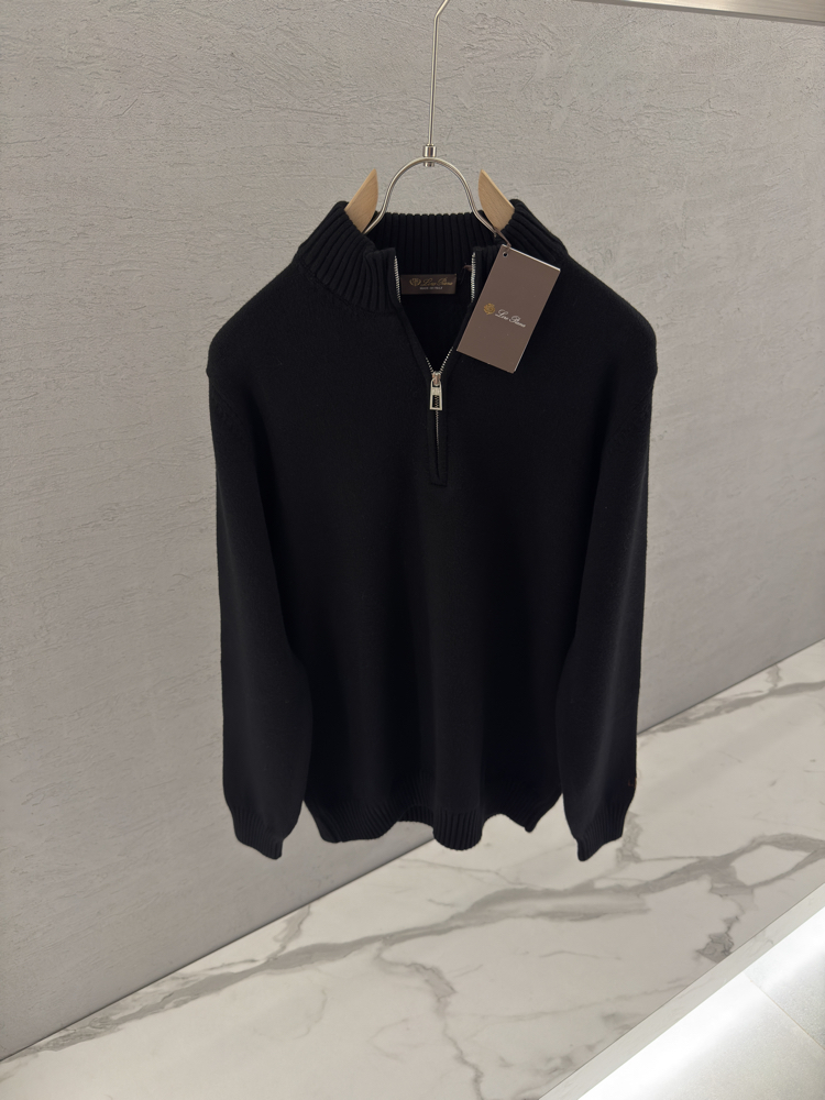 LORO PIANA Premium Half Zip (Siyah)