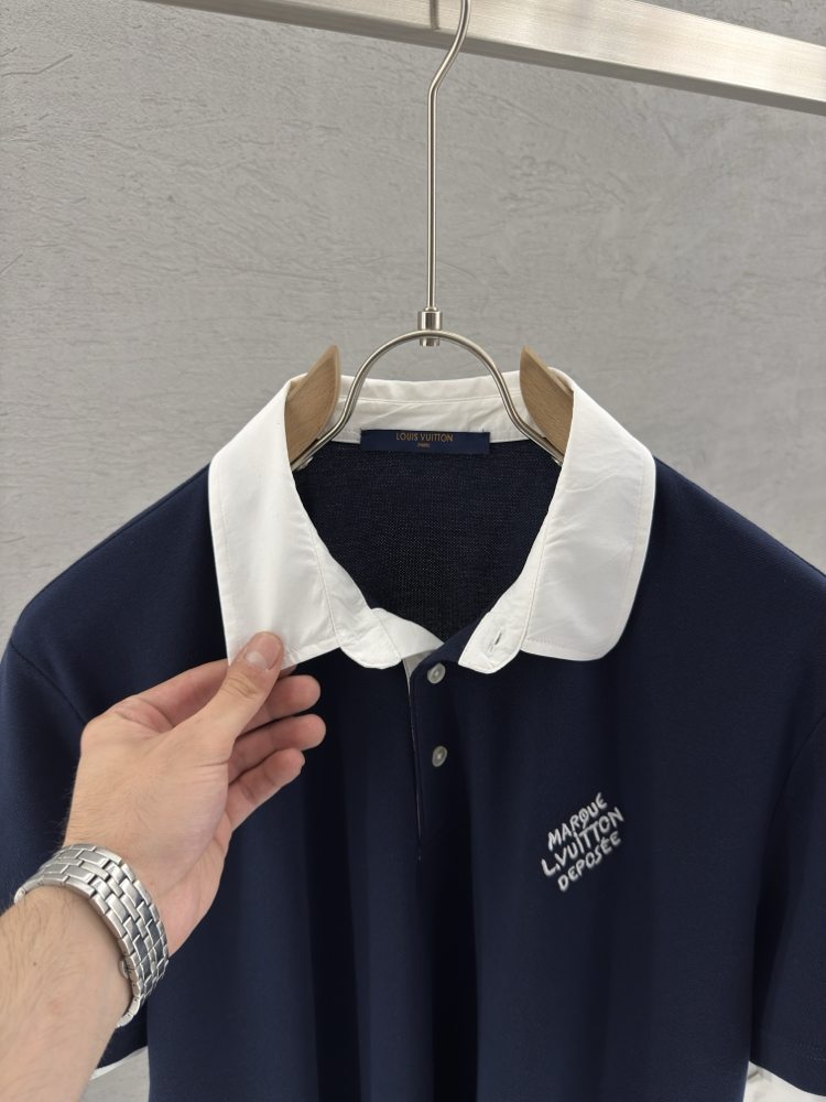 LOUIS VUITTON Premium Polo Yaka (Lacivert)