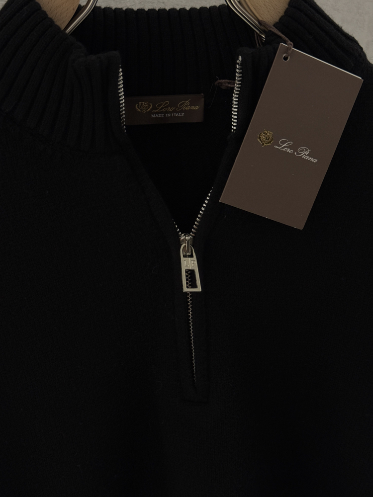 LORO PIANA Premium Half Zip (Siyah)