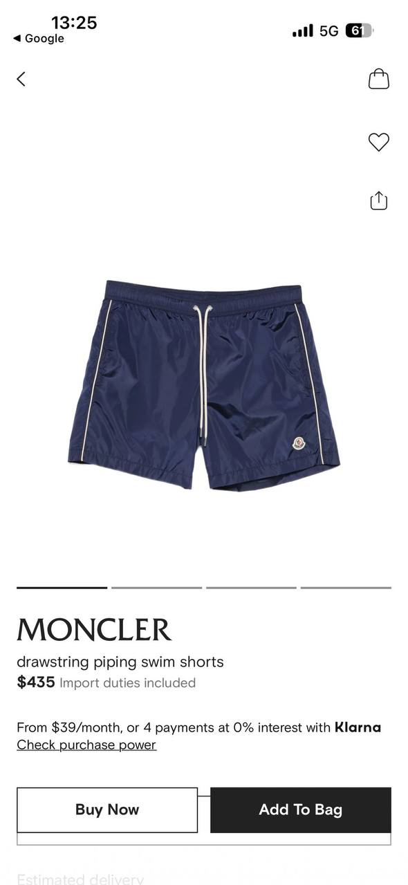 MONCLER İthal Deniz Şort (Siyah)