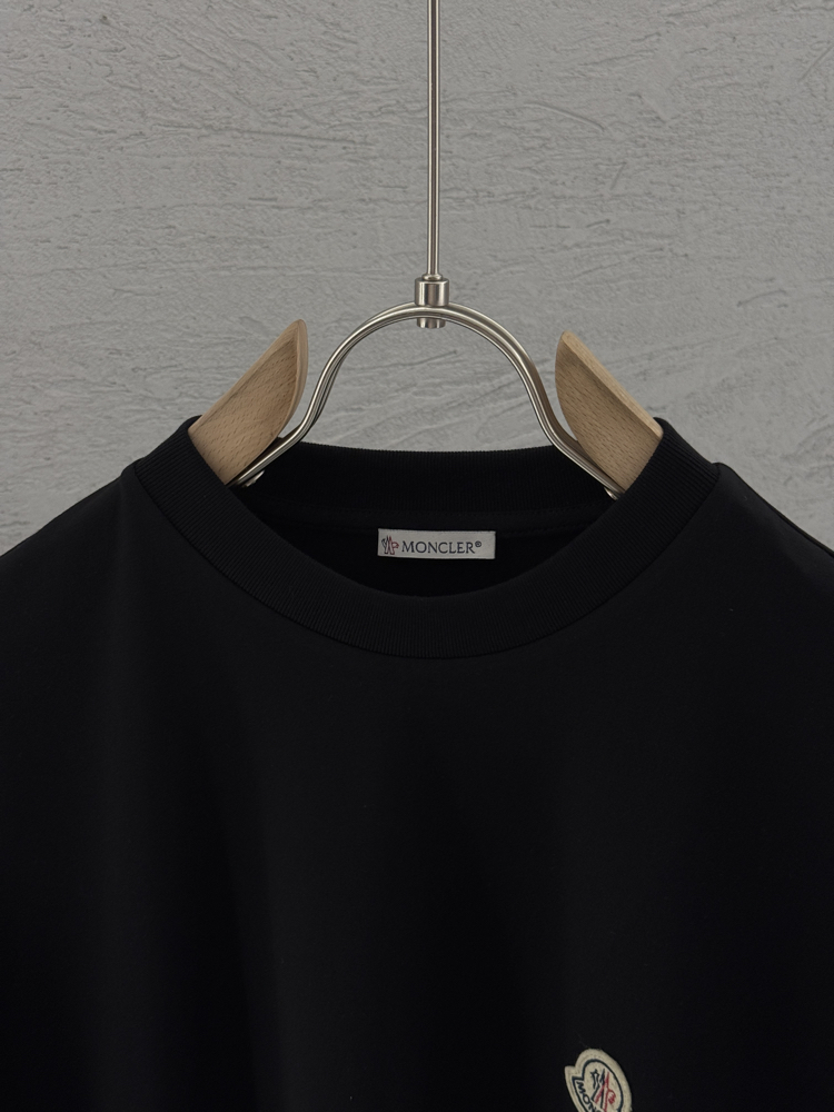 MONCLER İthal T Shirt (Özel Kumaş-Siyah)