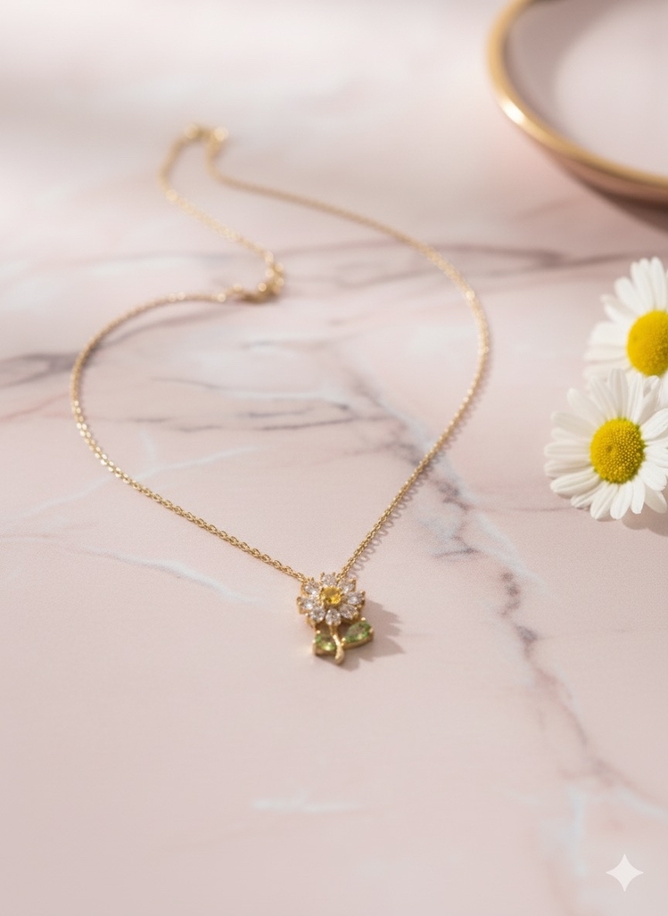 Papatya Çelik Kolye