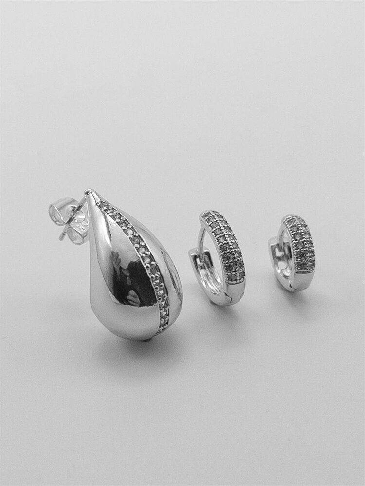 Vip Üçlü Gold - Silver Küpe