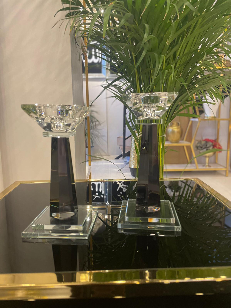 İkili Şamdan set (füme)