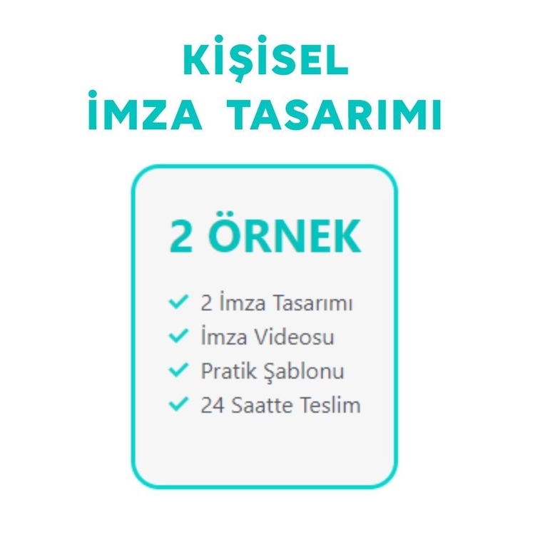 Kişisel imza tasarımı (2 örnekli)