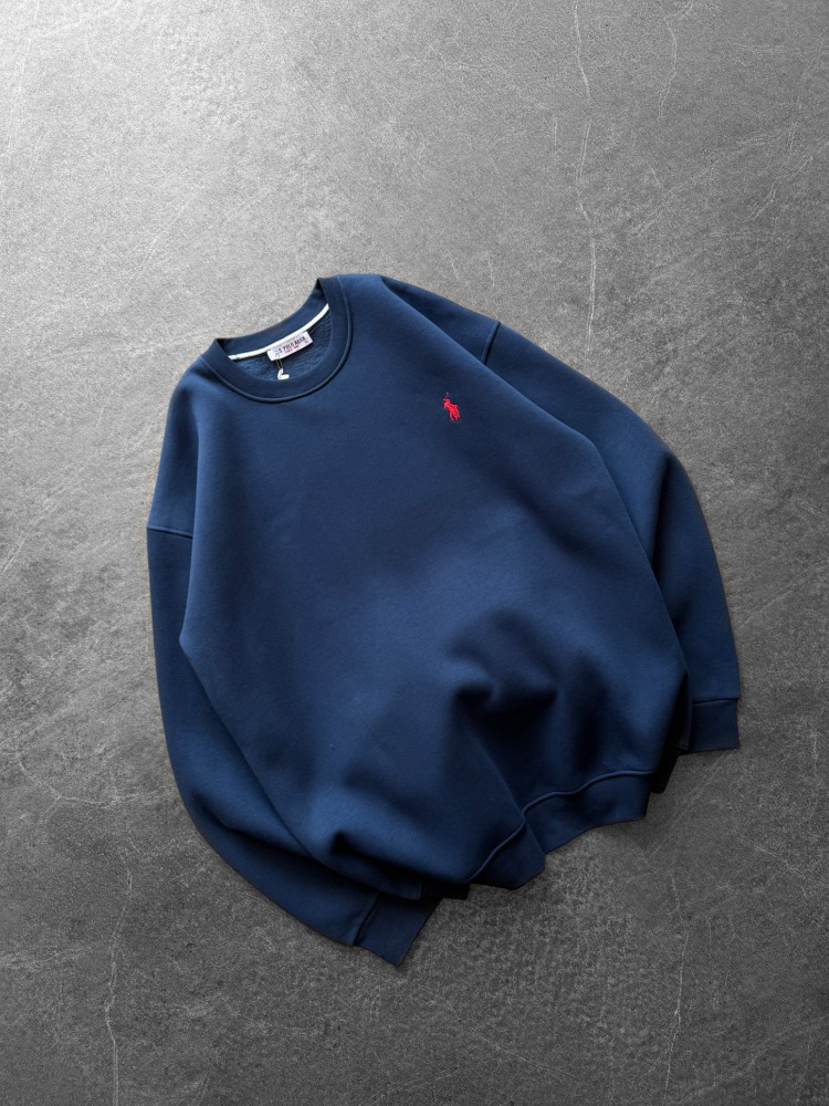 Nakışlı üç iplik şardonlu oversize sweat