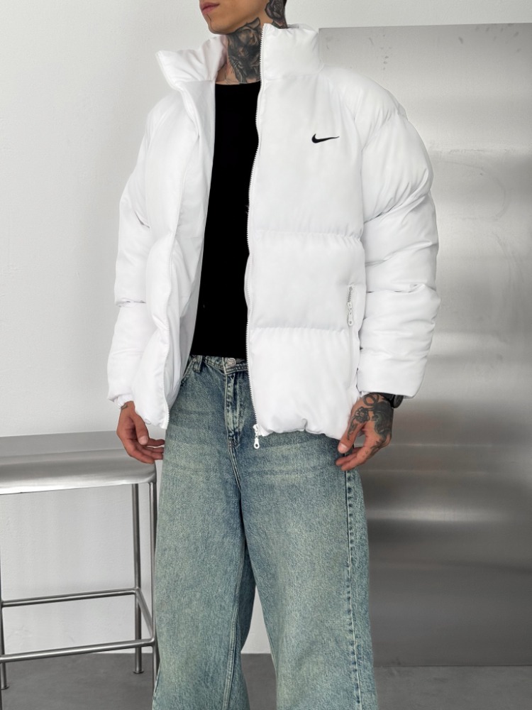 Oversize kalıp puffer mont