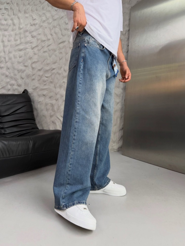 Fular Detaylı baggy Jean Pantolon