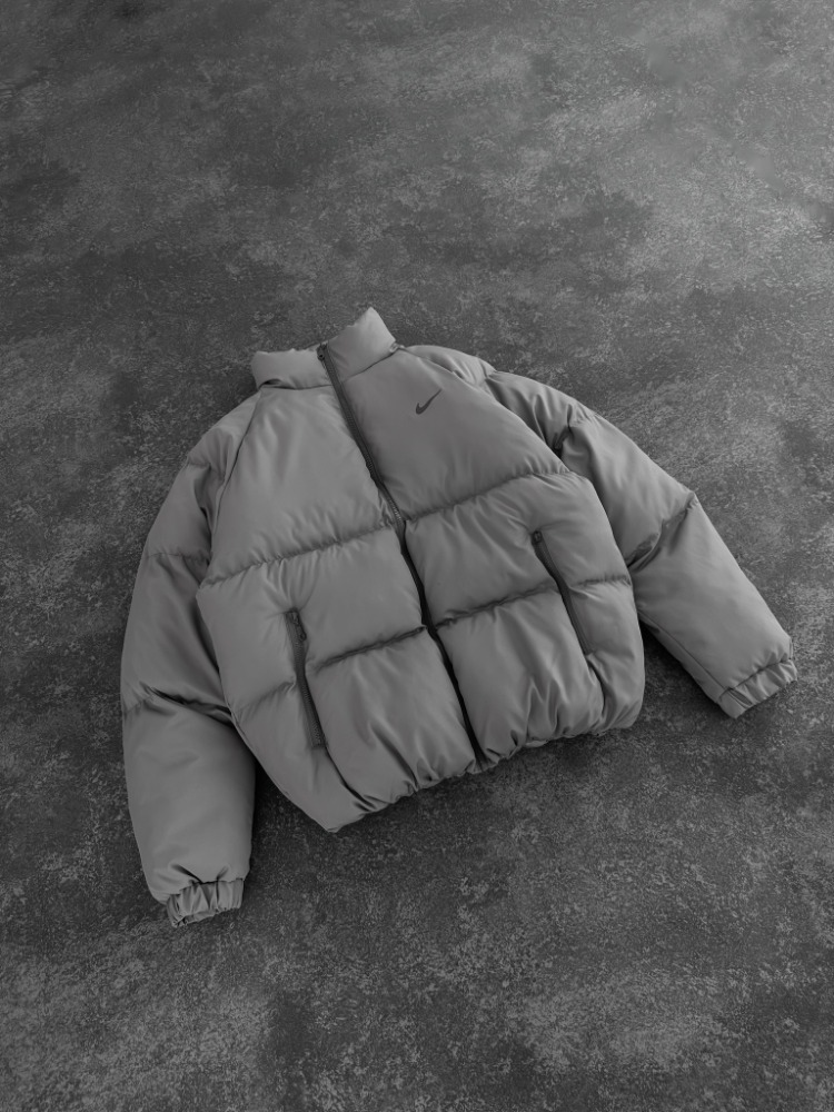 Oversize kalıp puffer mont