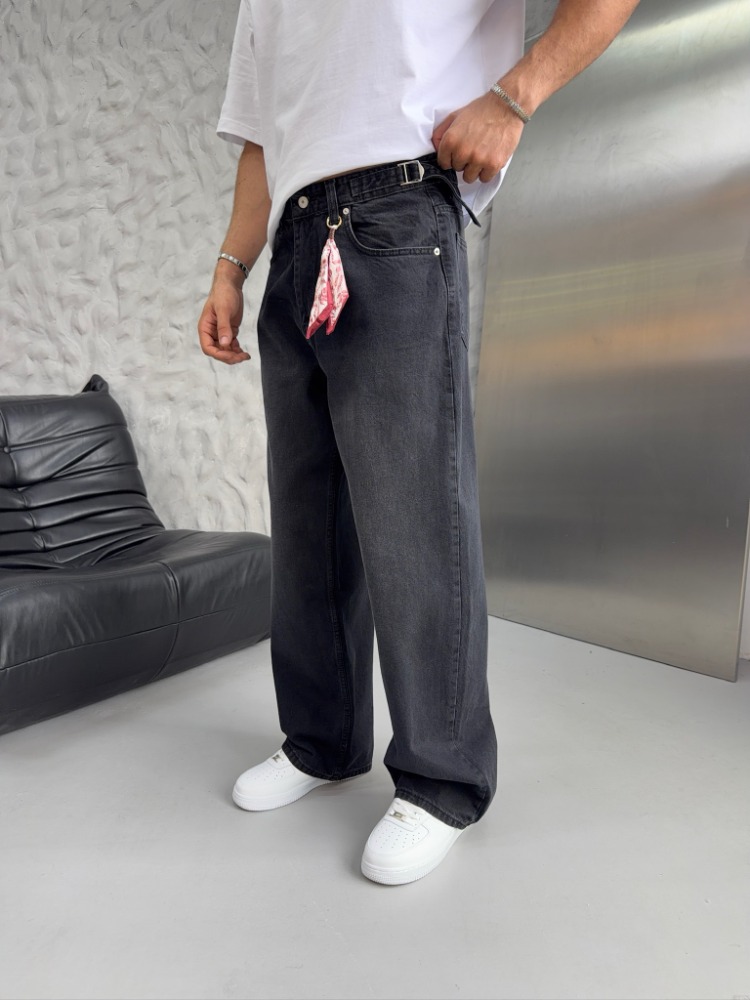 Fular detaylı baggy pantolon