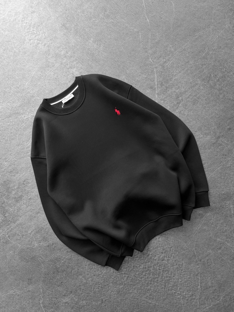 Nakışlı üç iplik şardonlu oversize sweat