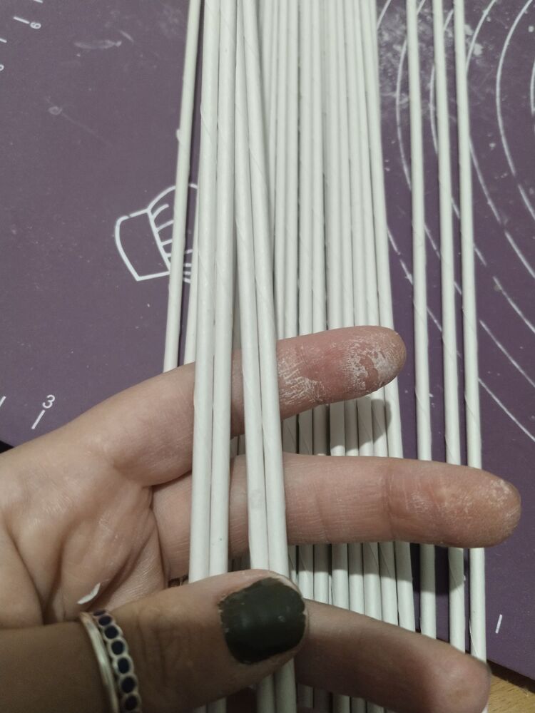500 adet 60 cm lik boyasız kağıt pipet