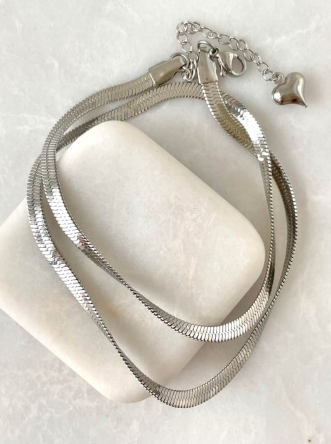 Çelik İtalyan Zincir Silver Kolye 45 cm