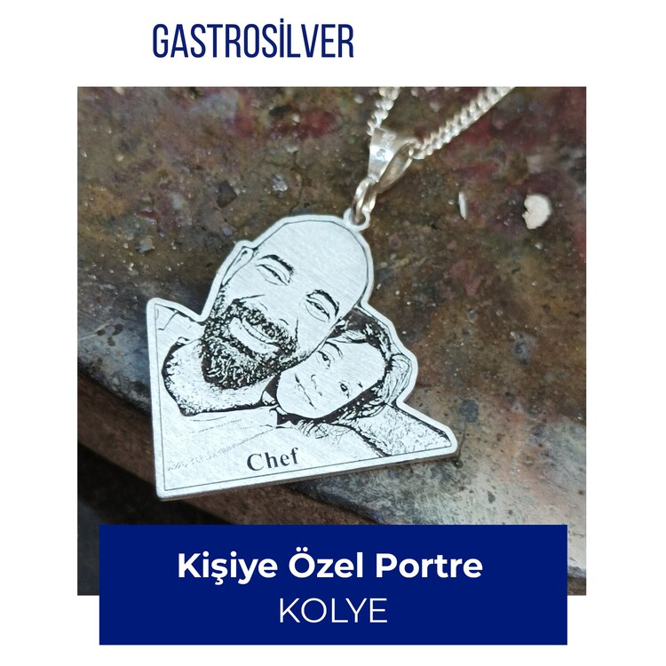 Chef Portre Kolye