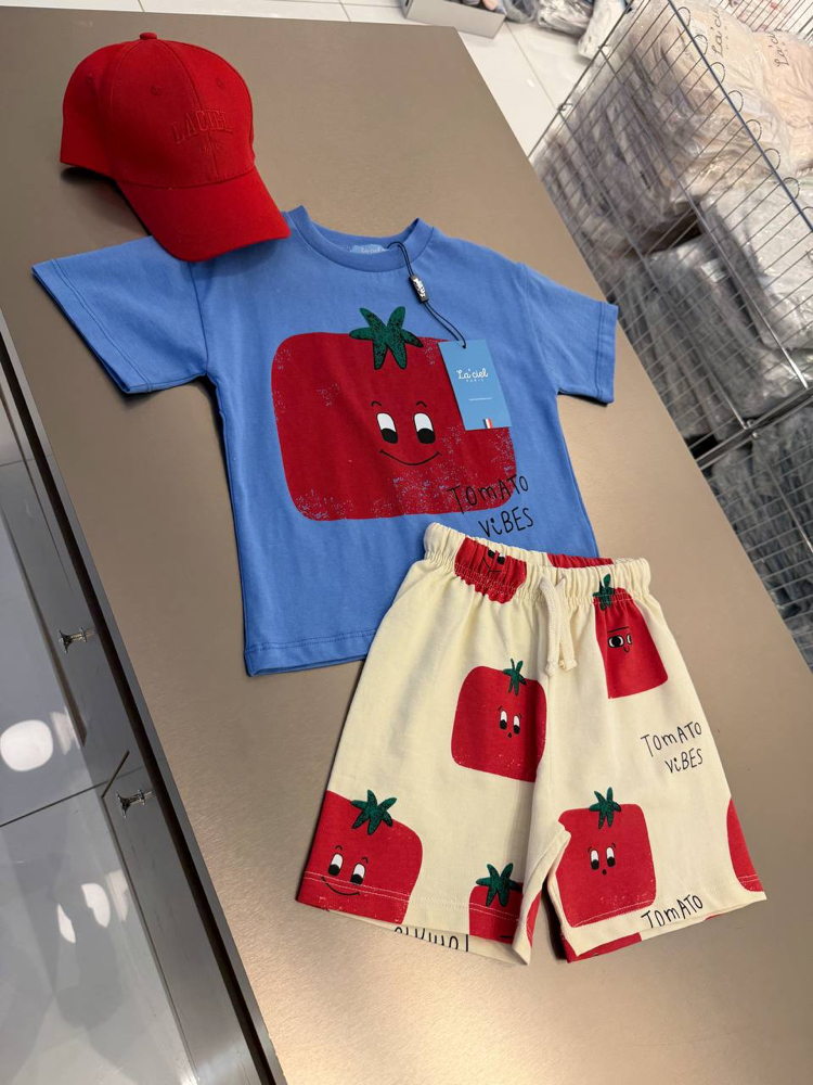 La’ciel Paris Tomato Baskılı Takım