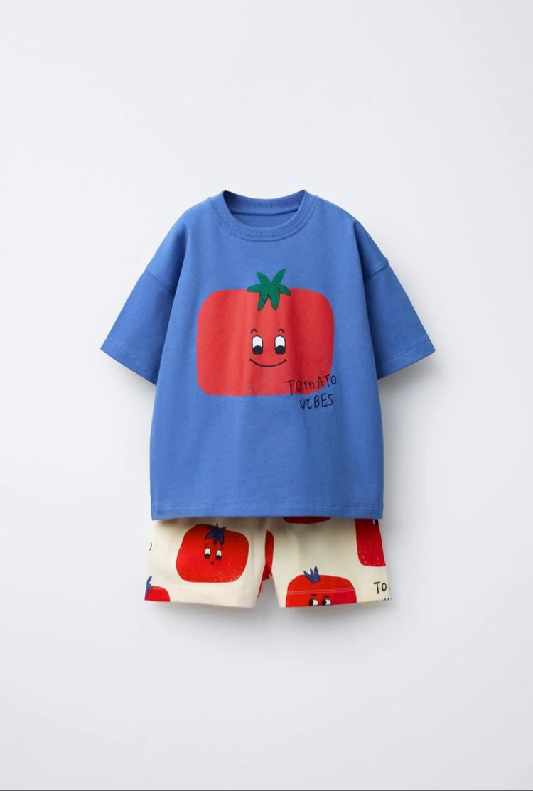 La’ciel Paris Tomato Baskılı Takım