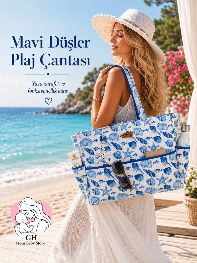 Mavi Düşler Plaj Çantası