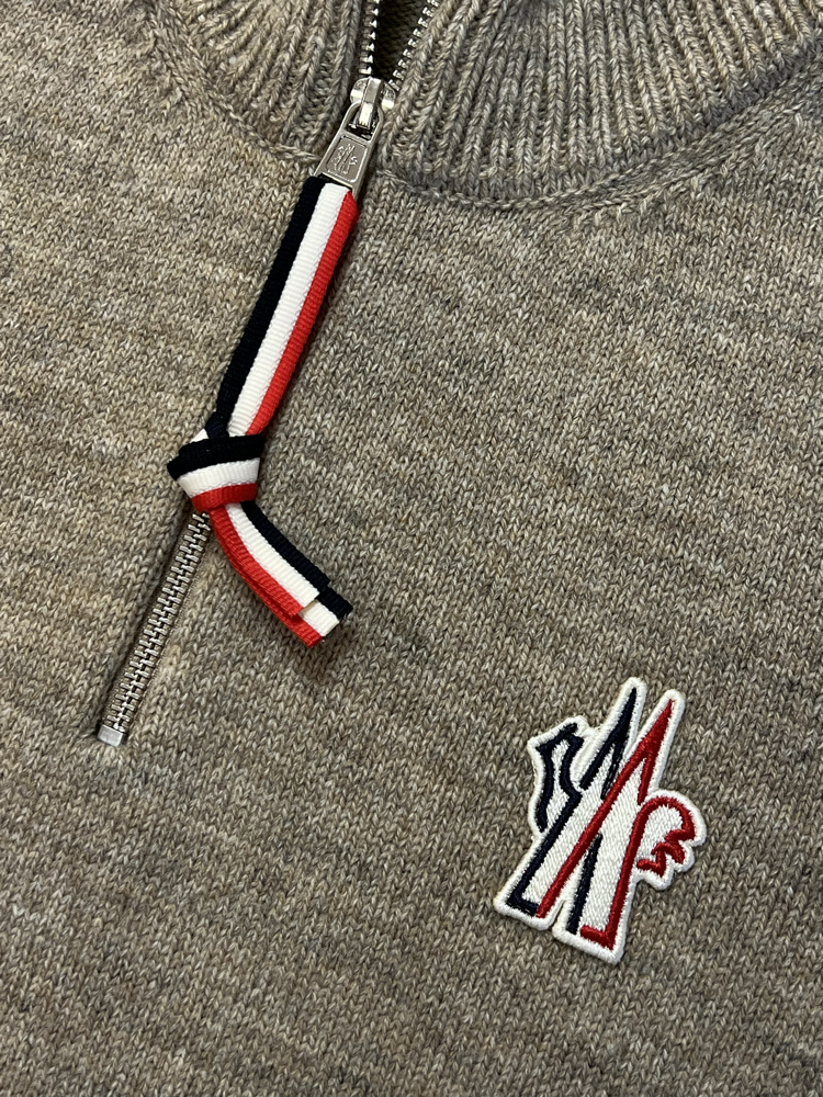 MONCLER HALF ZİP YÜNLÜ KAZAK