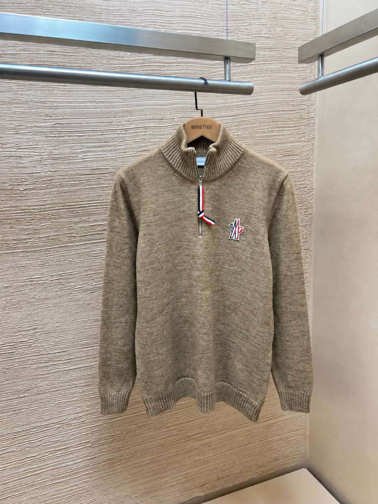 MONCLER HALF ZİP YÜNLÜ KAZAK