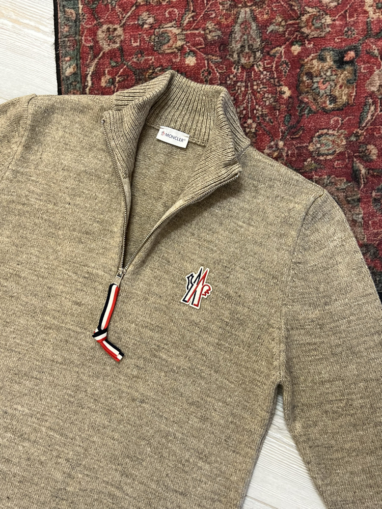 MONCLER HALF ZİP YÜNLÜ KAZAK