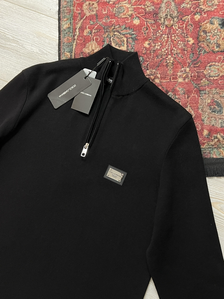 DOLCE GABBANA HALF ZİP TRİKO KAZAK
