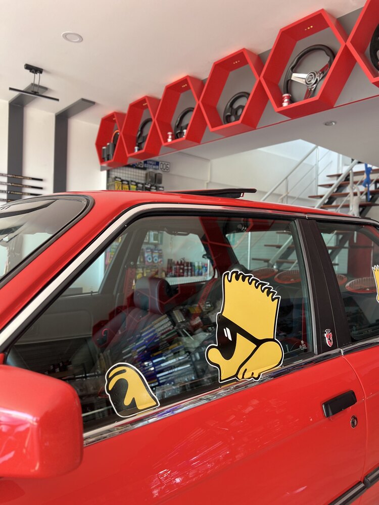 SİMPSON CAM STİCKER SET SOL ON ARKA