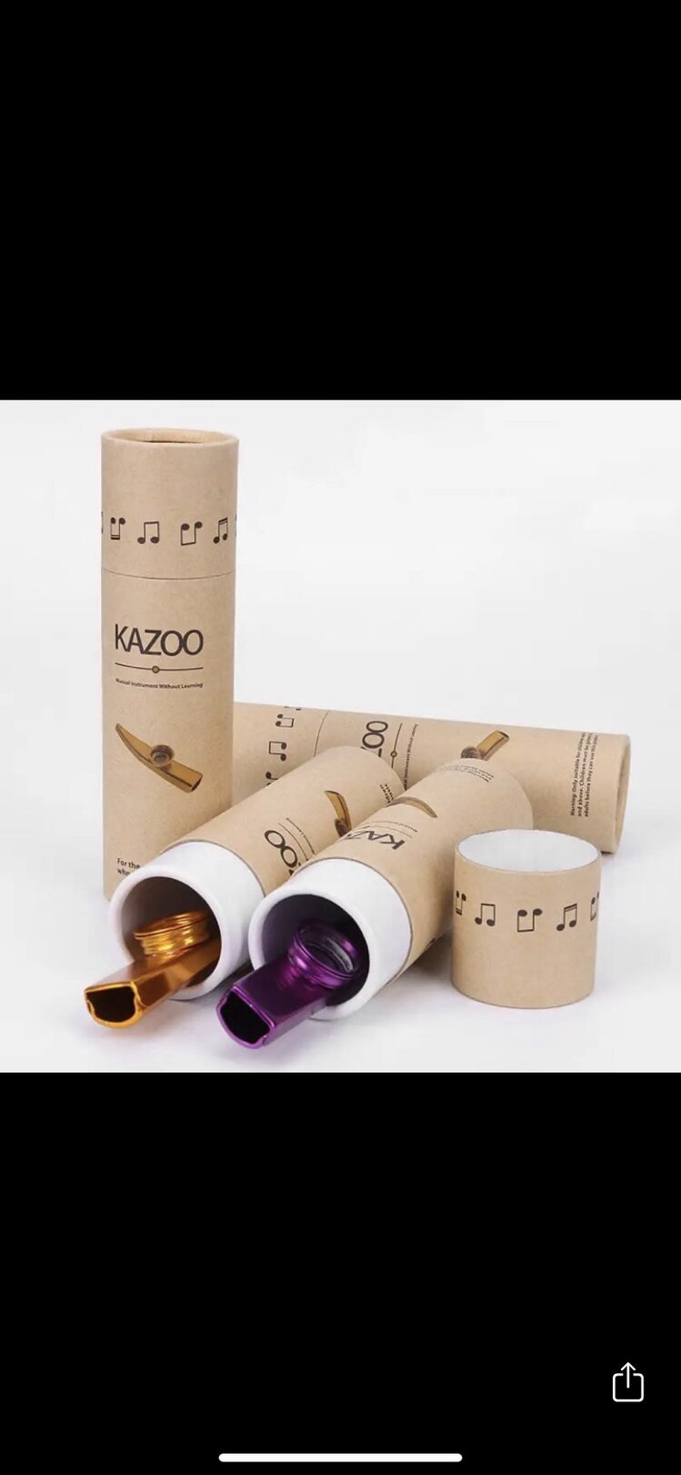 Özel Kutulu Metal Kazoo
